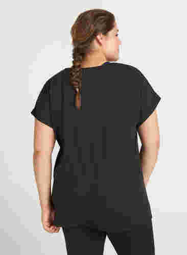 Effen sportshirt, Black, Model image number 1