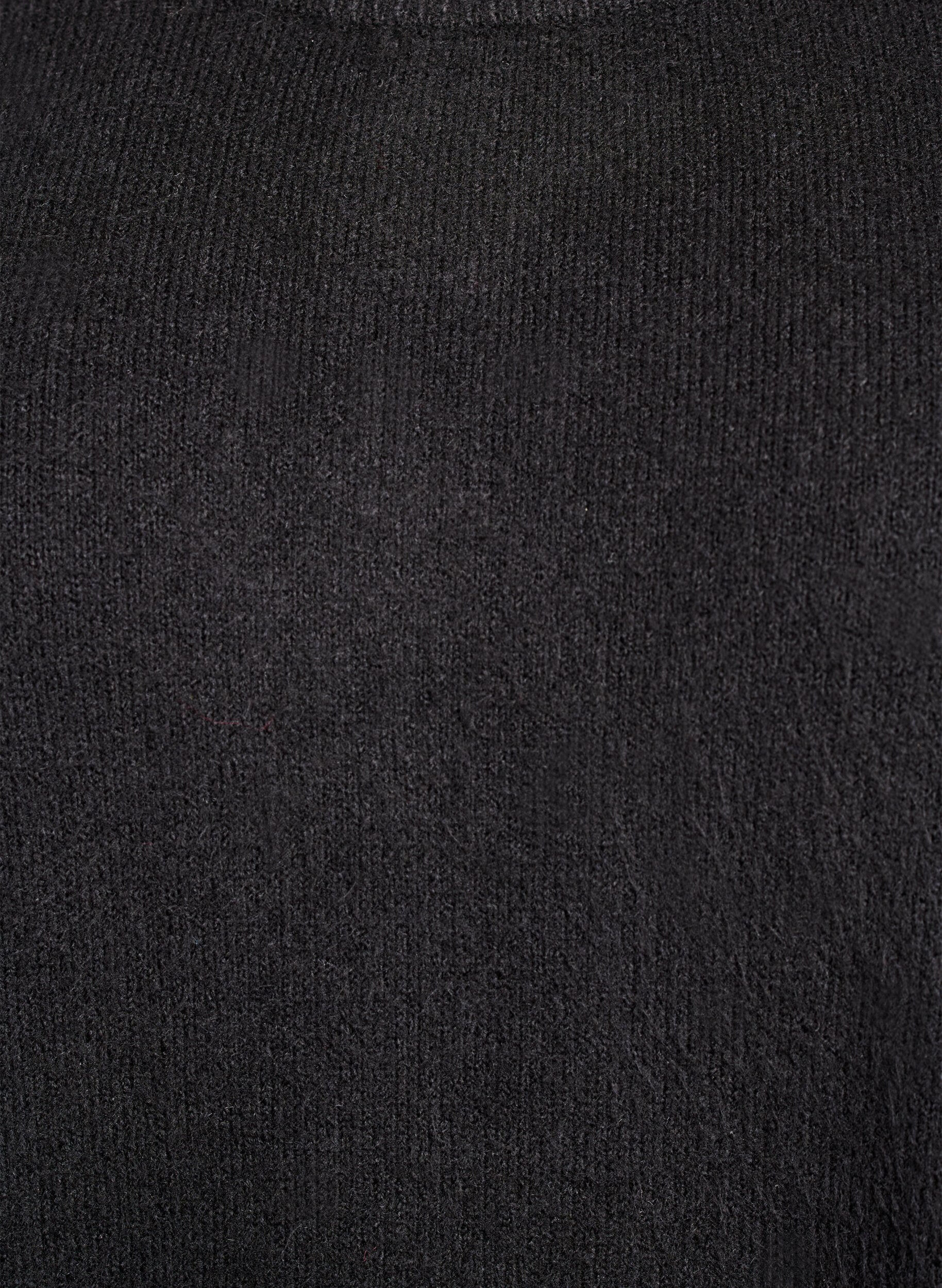 Zizzi Korte gebreide jurk zonder mouwen, Zwart, Packshot image number 2