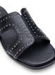 Platte sandalen met studs, Zwart, Packshot image number 3