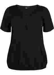 	 Katoenen t-shirt met korte mouwen, Black