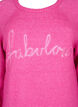 Gebreide blouse met geborduurde tekst, Raspberry Rose, Packshot image number 2