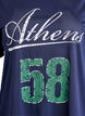 Sporty T-shirt in mesh met print aan de voorkant, Blauw, Packshot image number 2