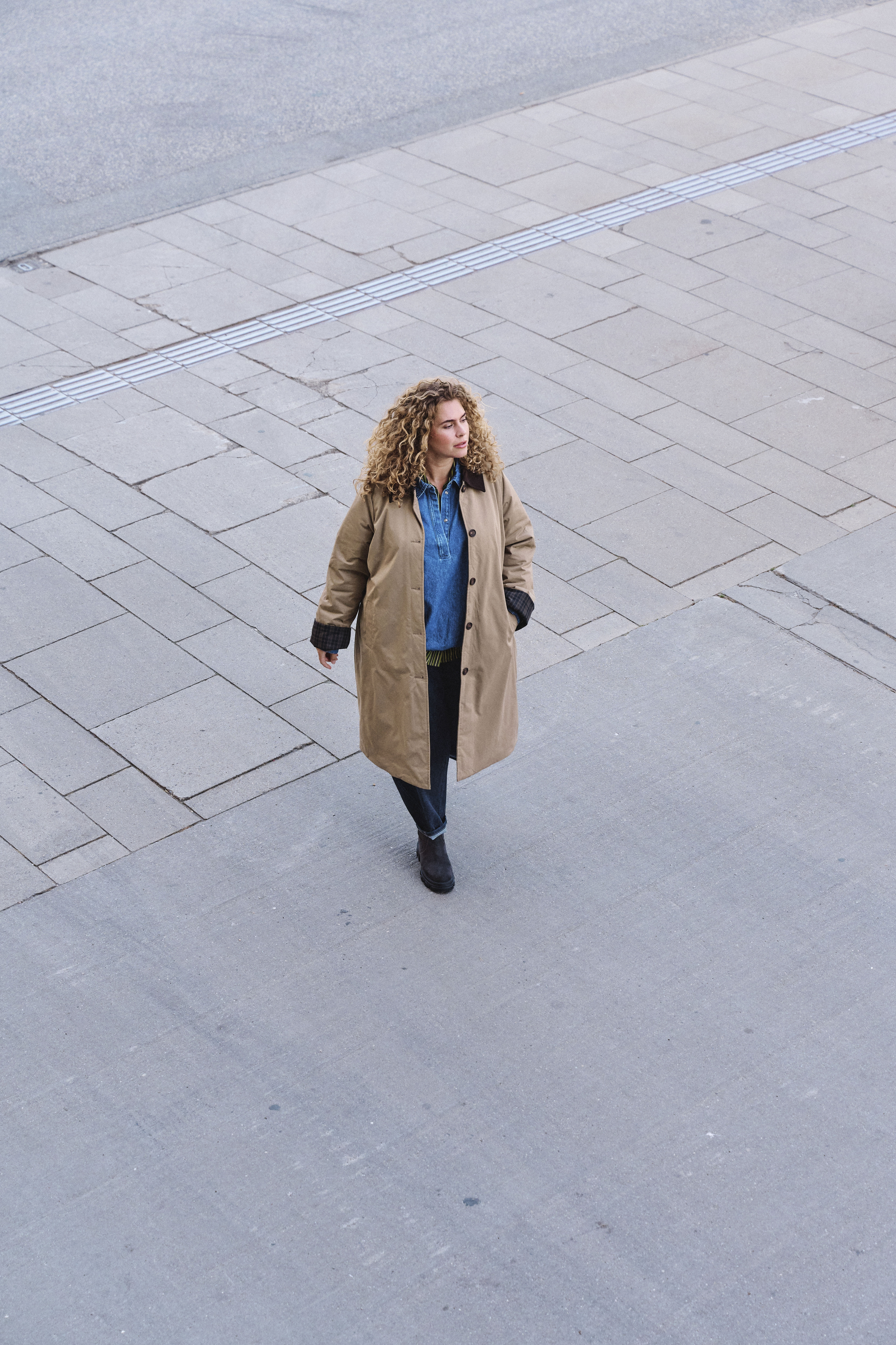 ZizziOntspannen denim met pit, , Model