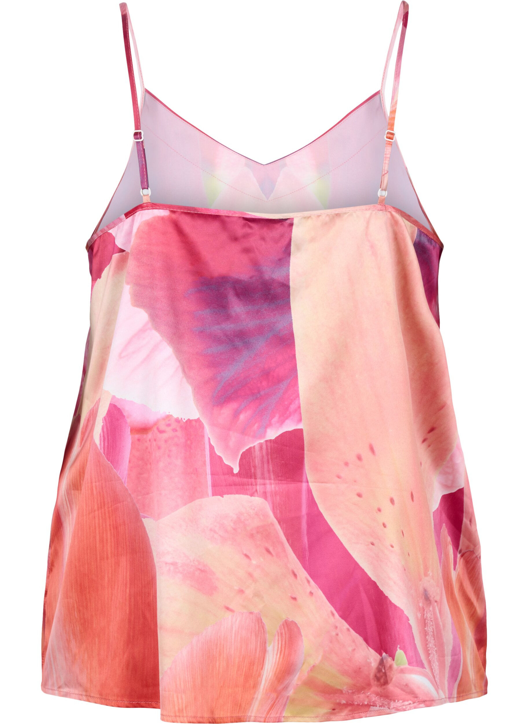 Zizzi Pyjama top met patroon, Orange Pink AOP, Packshot image number 1