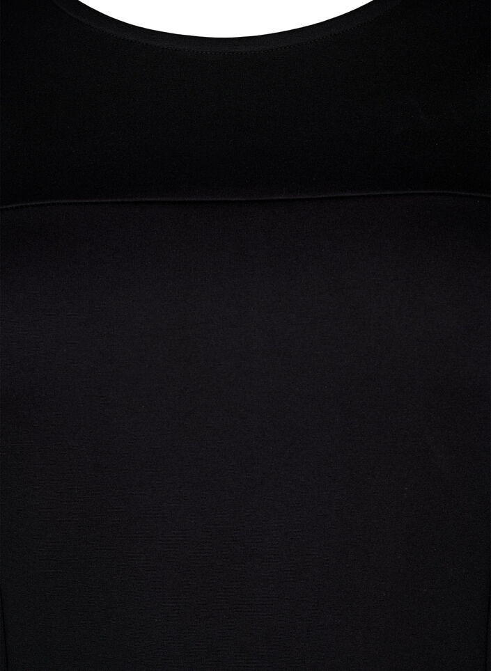 A-vorm jurk met 3/4-mouwen, Zwart, Packshot image number 2