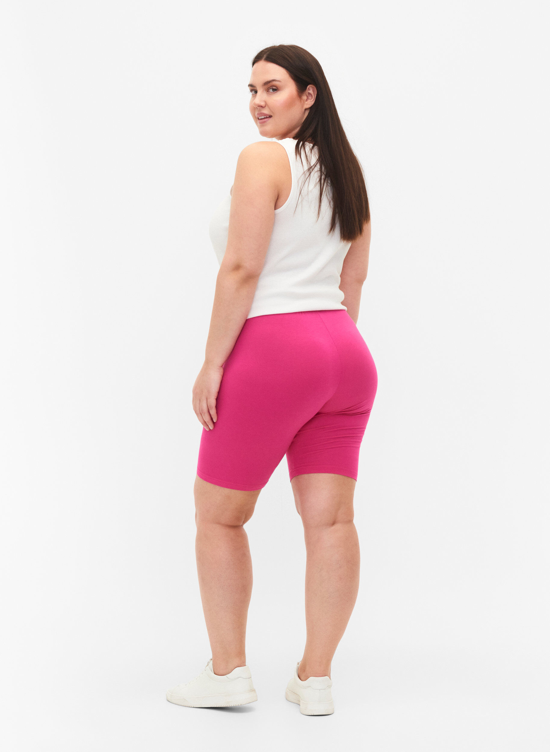 ZizziEffen basic fietsbroek, Roze, Model image number 2