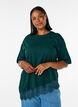 T-shirt met asymmetrische kanten zoom, Groen, Model image number 0