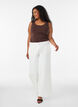 Effen basic top in katoen, Bruin, Model image number 1
