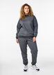 Sweatpants met hoge taille, Grijs, Model image number 0