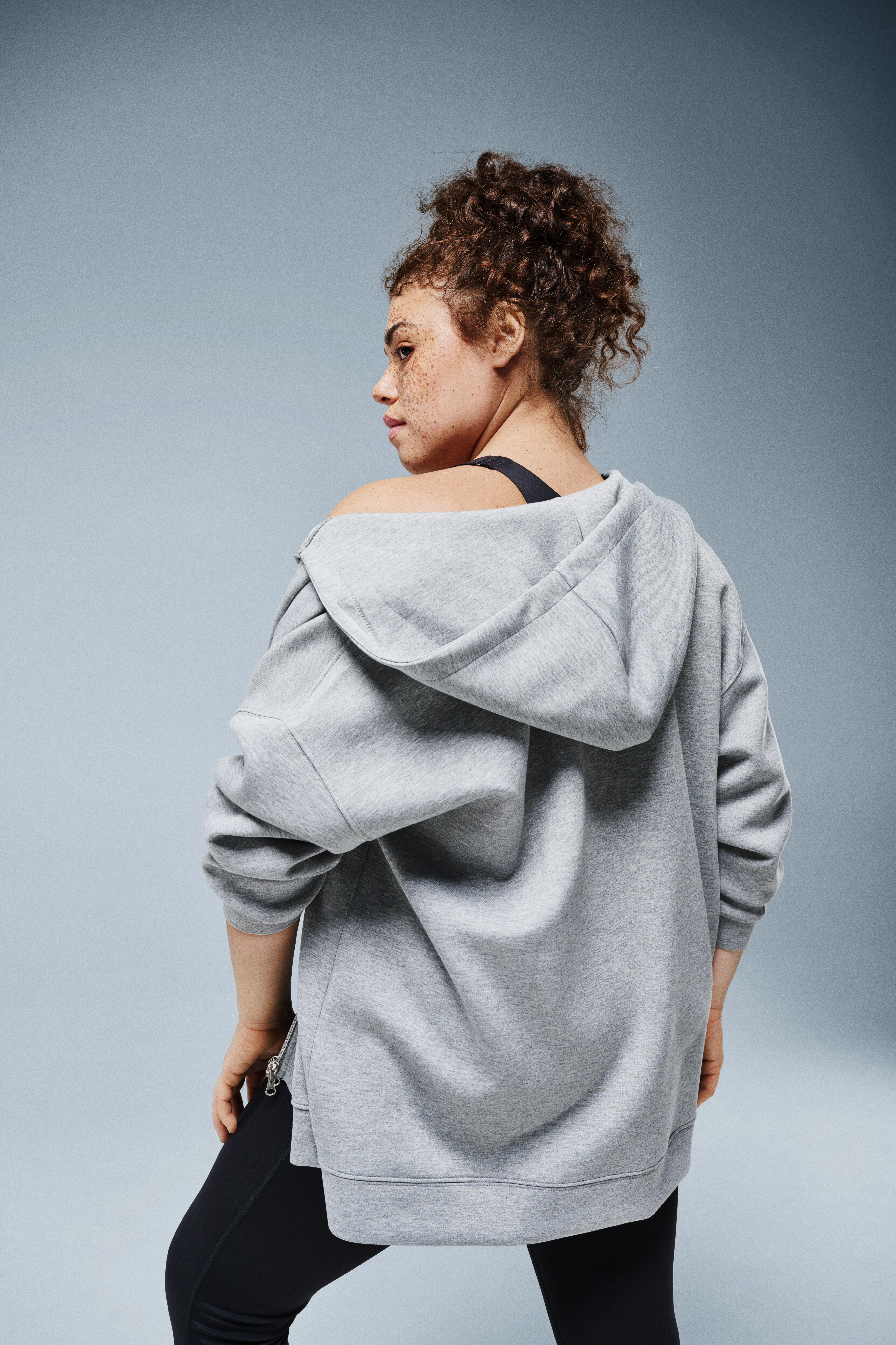 Zizzi Sportieve look met hoodie, , Model