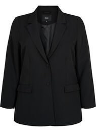 Klassieke blazer met knoopsluiting, Zwart