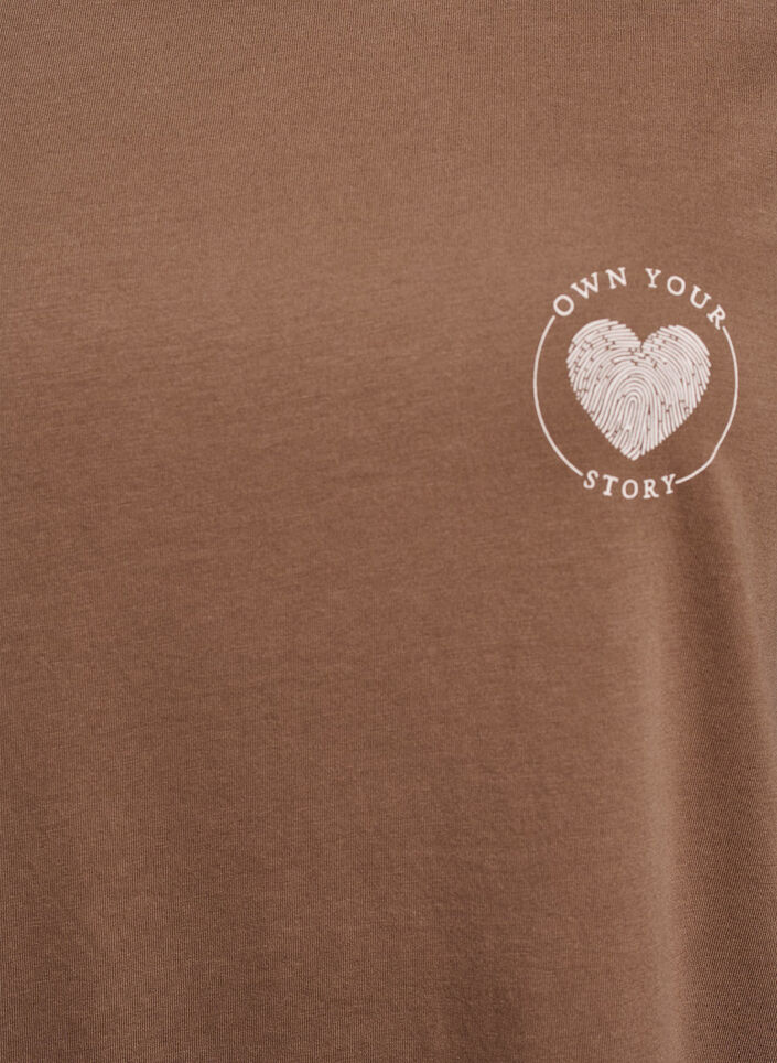 T-shirt met print, Bruin, Packshot image number 2