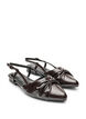 Slingback met strikdetail en lakuitstraling, Bruin, Packshot image number 1