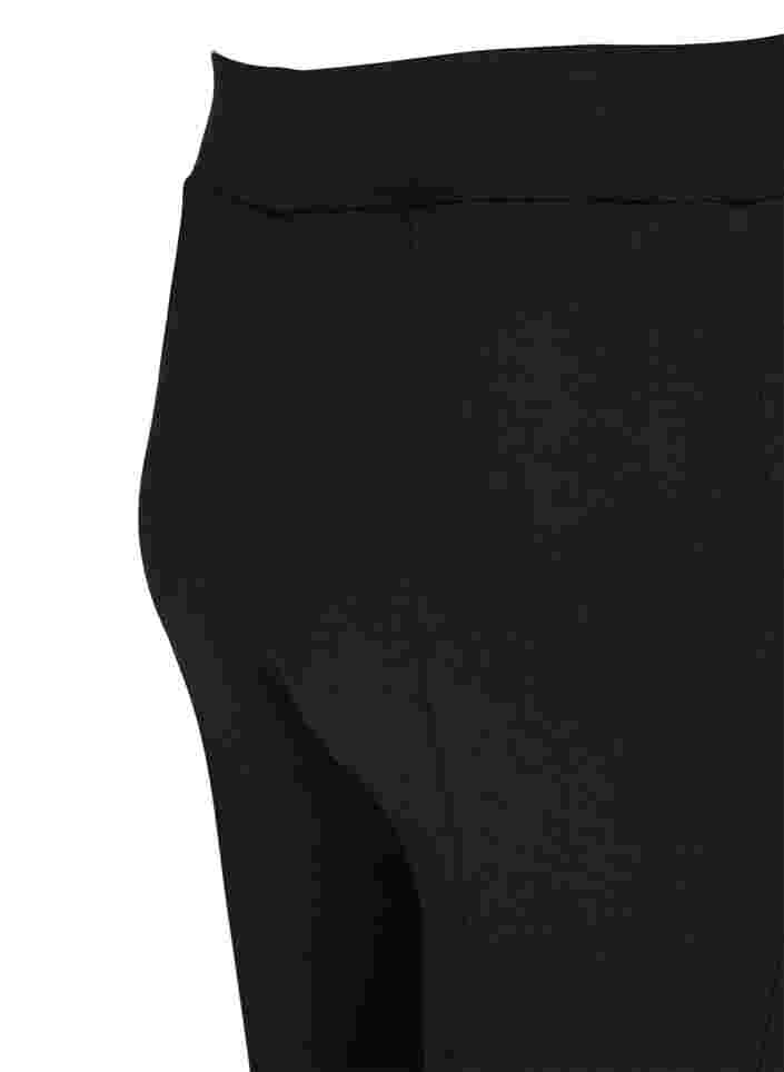 Legging met elastiek en rits, Black, Packshot image number 2