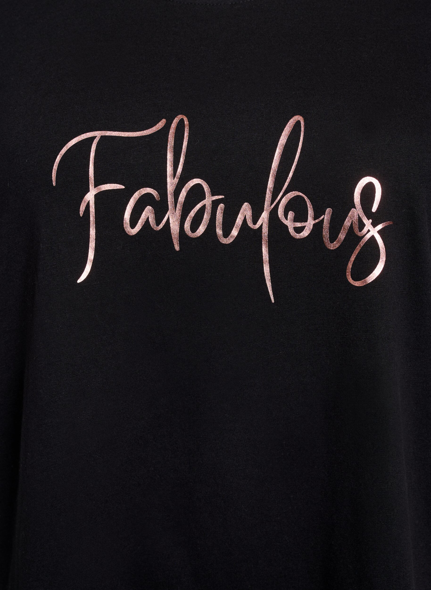 ZizziT-shirt met print, Zwart, Packshot image number 2