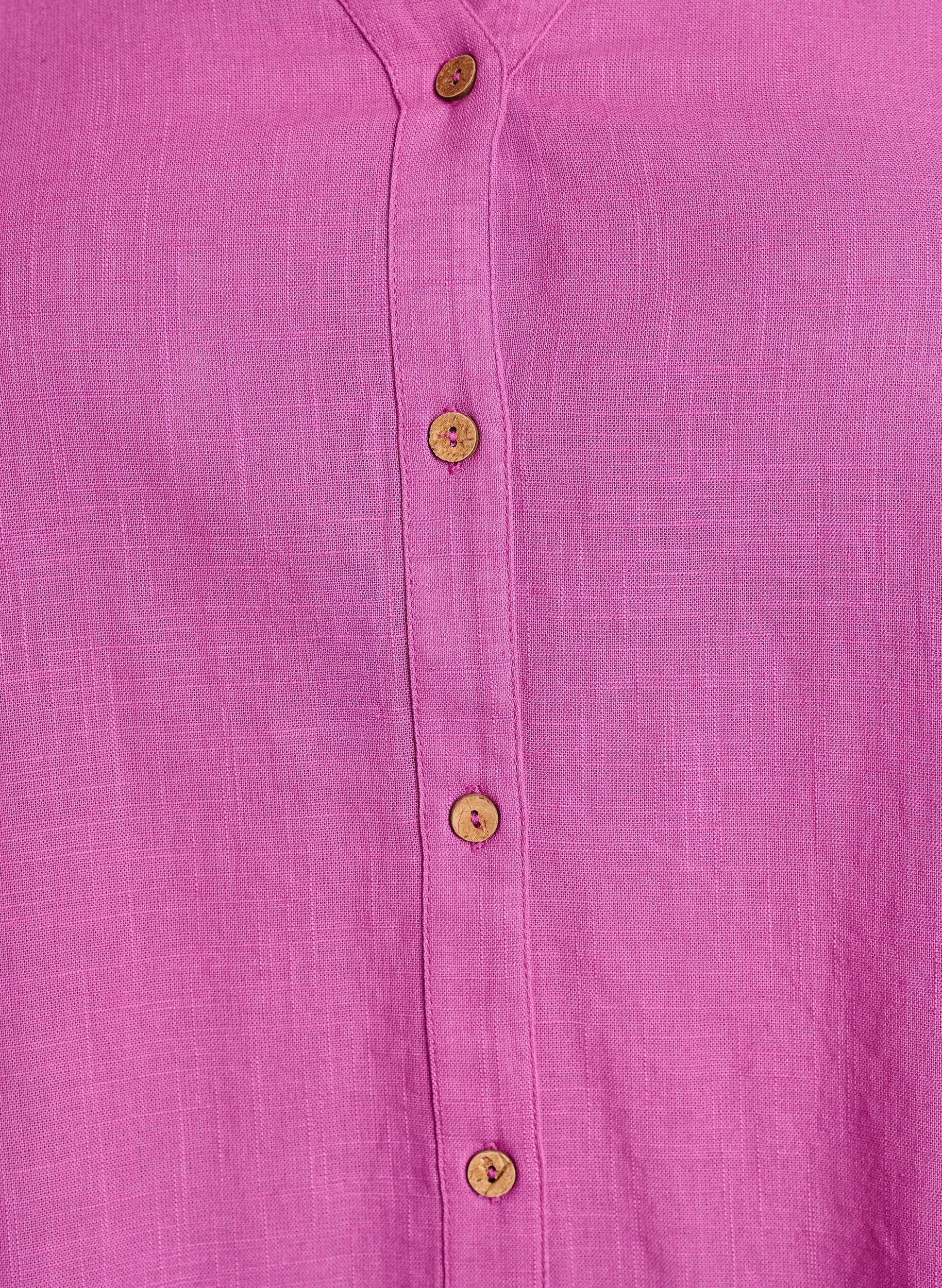 Zizzi Katoenen blouse met V-hals, Roze, Packshot image number 2