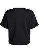 Boxy katoenen T-shirt, Zwart, Packshot image number 1