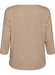 Jersey blouse met 3/4 mouwen, Beige, Packshot image number 1