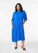 Midi shirtjurk met korte mouwen, Blauw, Model image number 0