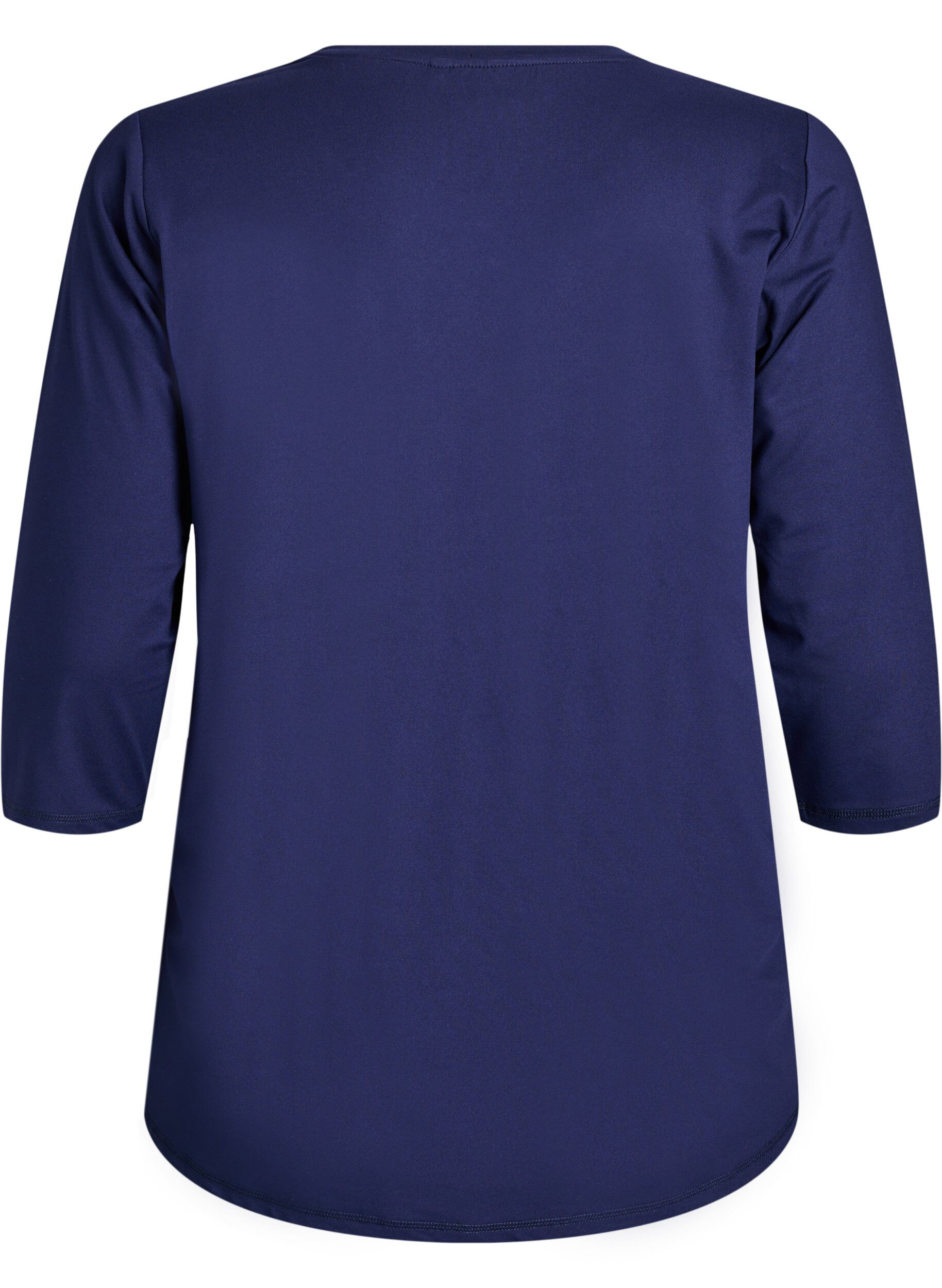 Zizzi Sporttop met 3/4 mouwen, Blauw, Packshot image number 1