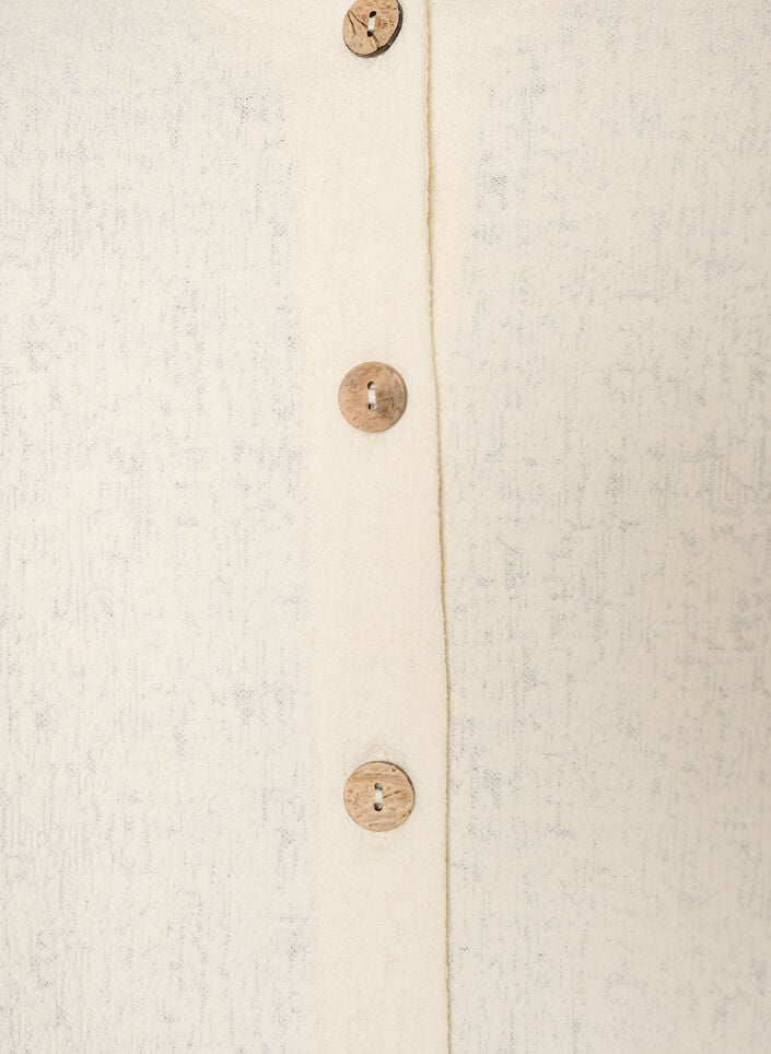 Katoenen blouse met structuur en knoopsluiting, Vanille, Packshot image number 2