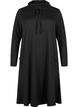 Jersey-jurk met hoge hals en zakken, Zwart, Packshot image number 0