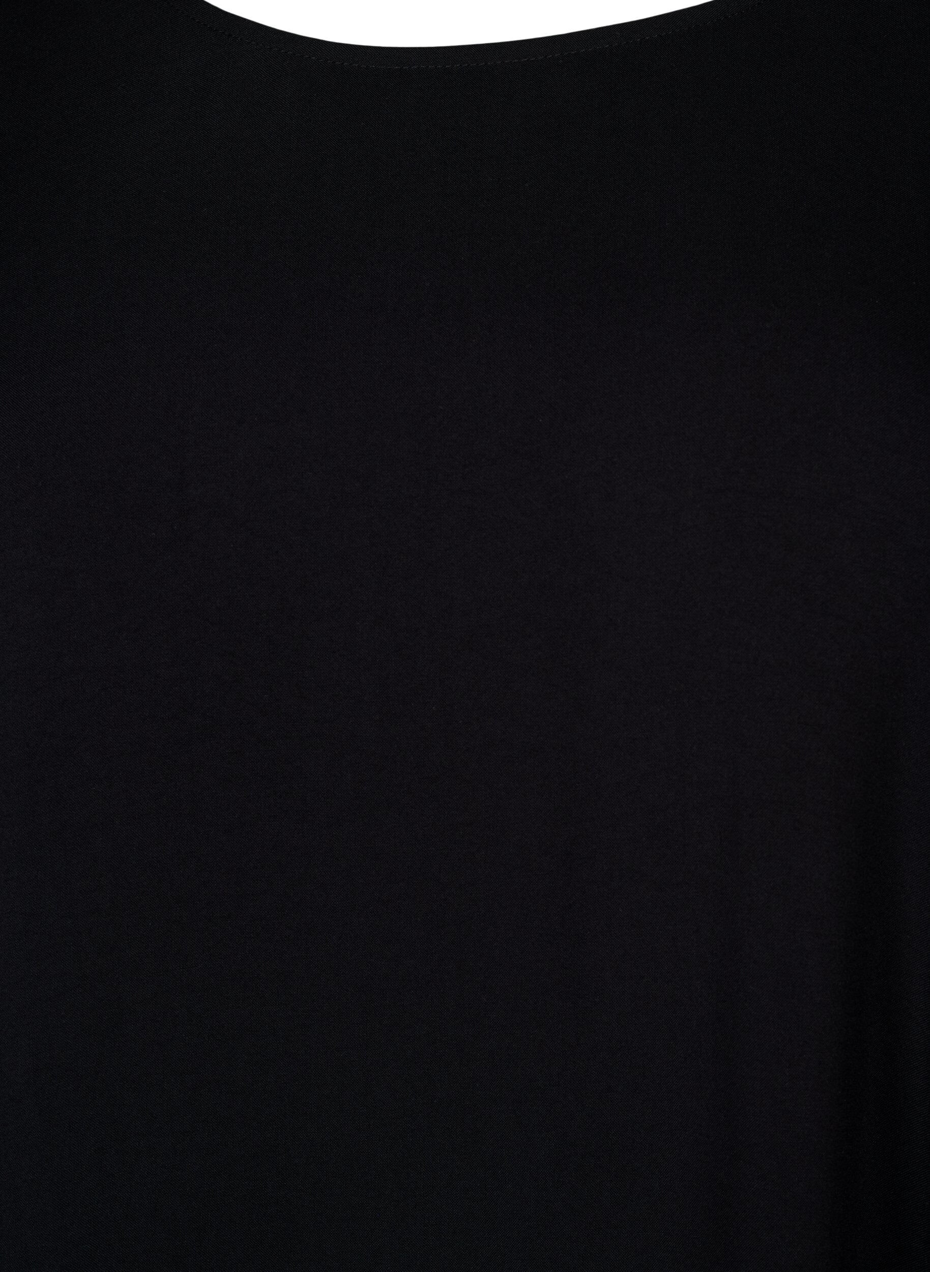 ZizziJurk van viscose met coupenaad, Zwart, Packshot image number 2