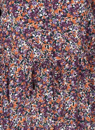 Viscose jurk met bloemenprint, Purple Flower AOP, Packshot image number 3