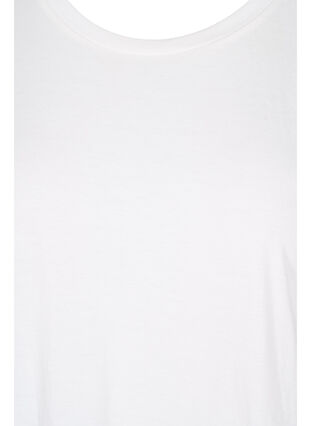 T-shirt met korte mouwen en borduursel anglaise, Off White Mel, Packshot image number 2