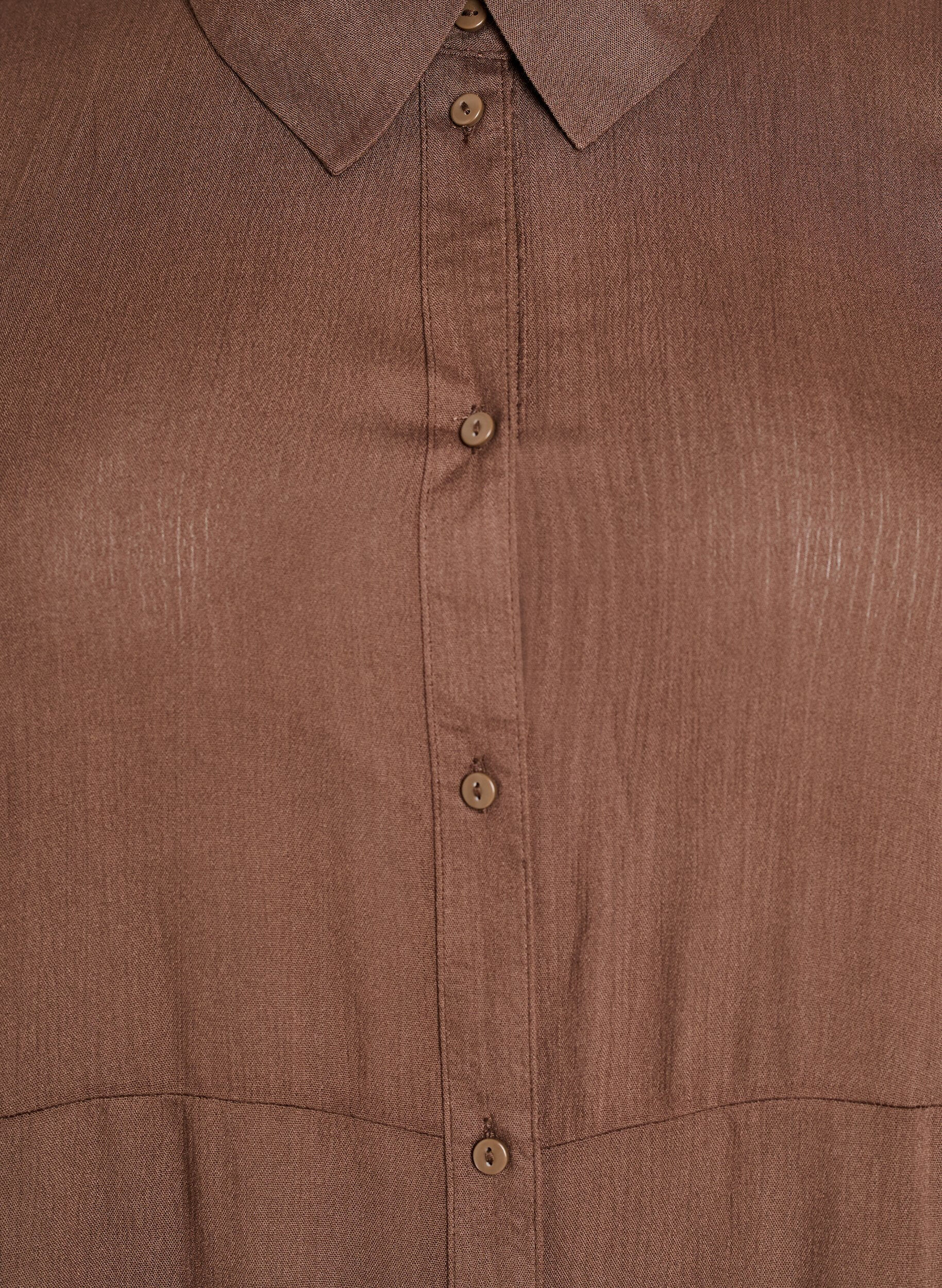 Zizzi Midi shirtjurk met korte mouwen, Groen, Packshot image number 2