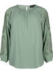 Blouse met lange mouwen en gehaakte details, Green Bay, Packshot image number 0