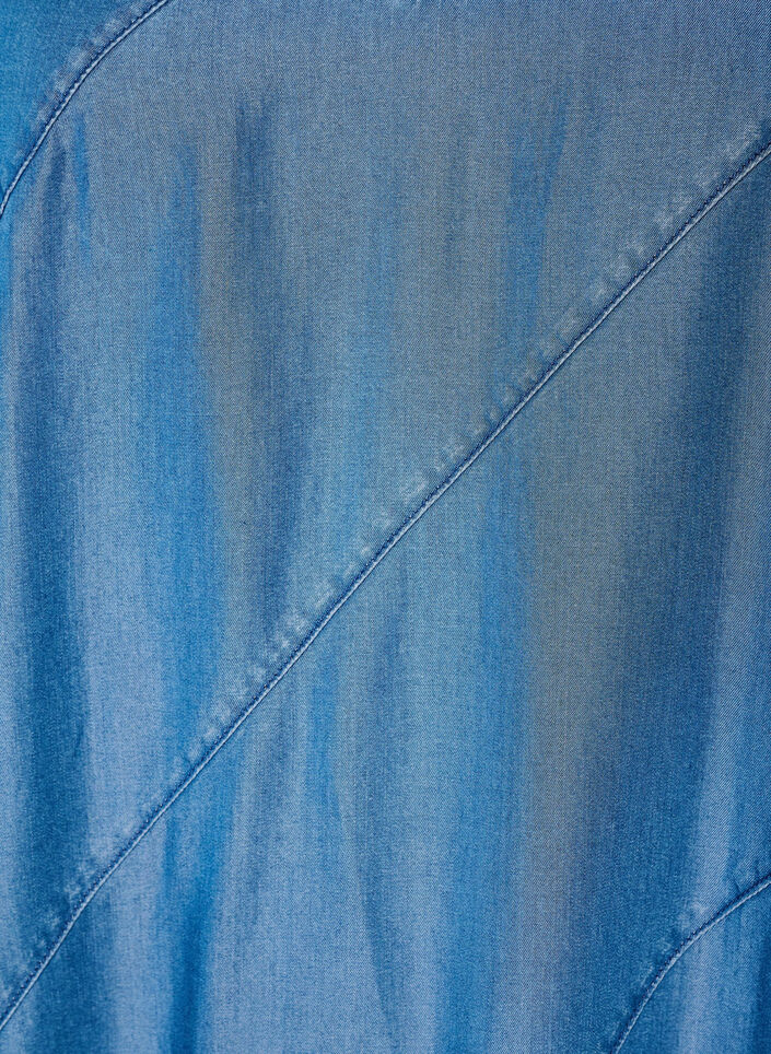 Denimlook jurk in TENCEL&trade; Lyocell met bandjes, Blauw, Packshot image number 2