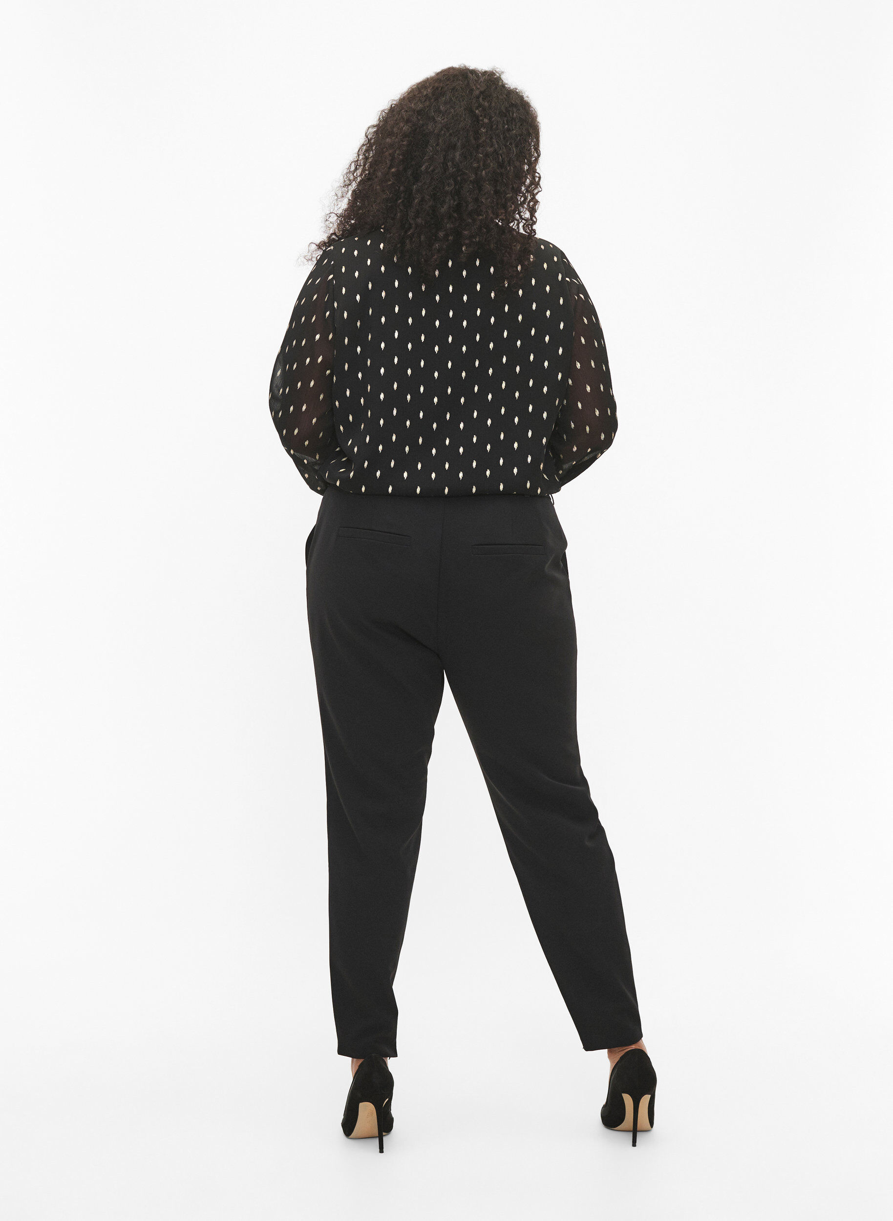 Zizzi Broek met rits bij de enkel, Black, Model image number 1