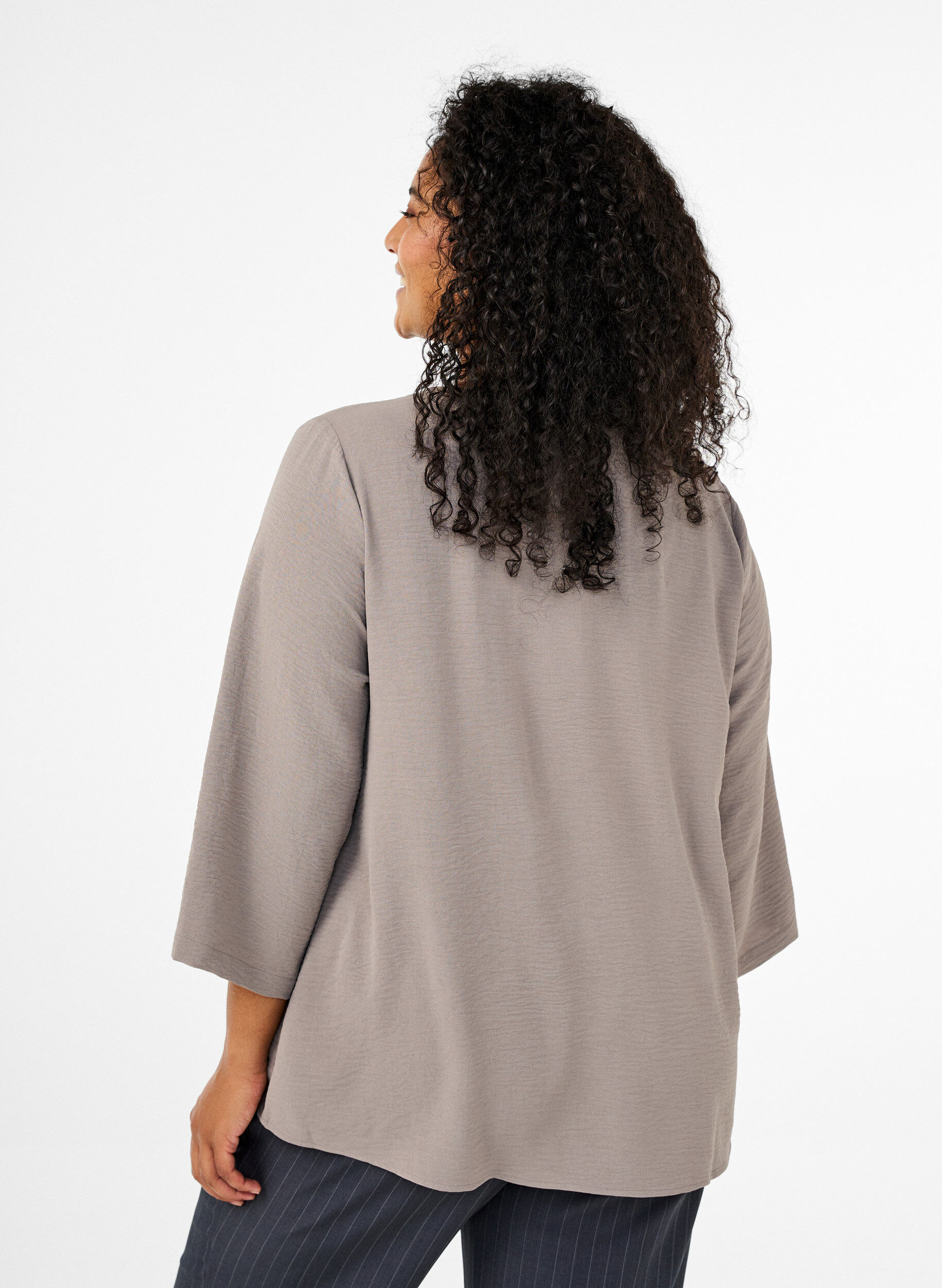 ZizziBlouse met 3/4 mouwen, Beige, Model image number 2