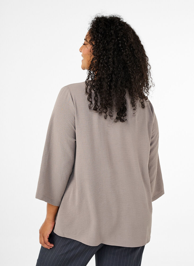 Blouse met 3/4 mouwen, Beige, Model image number 2
