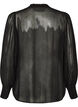 Viscose blouse met een ruchekraag, Zwart, Packshot image number 1