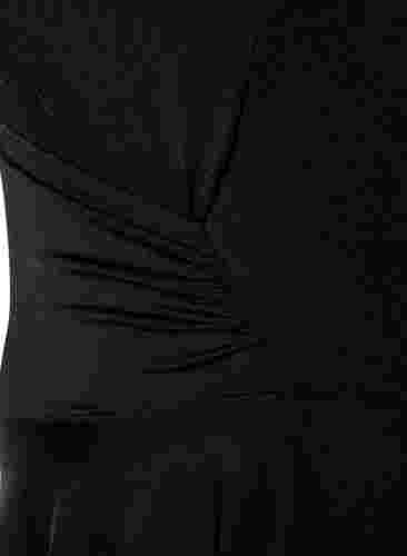 Badpak met gekruiste rug en rok, Black, Packshot image number 3