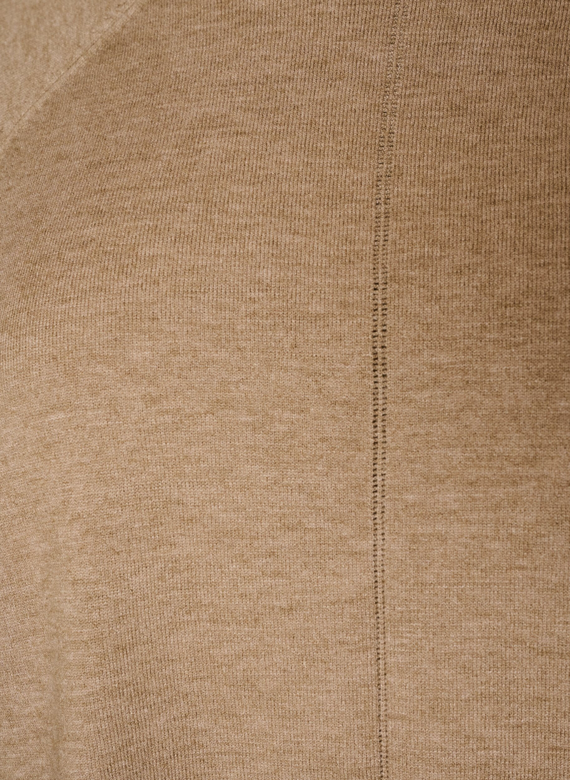 ZizziGebreide top met ronde hals en ingebreid patroon, Beige, Packshot image number 2