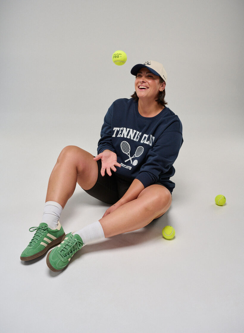 Sportief sweatshirt met print, Blauw, Image image number 0