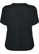 Blouse met kanten inzetstuk en ballonmouwen, Zwart, Packshot image number 1