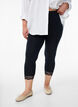 Basic 3/4 legging met kanten randje, Zwart, Model image number 0