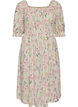Gebloemde viscose zomerjurk, Vanille, Packshot image number 0