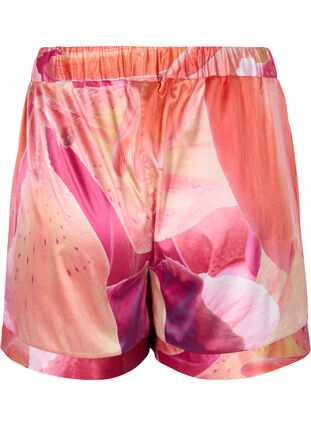 Pyjama shorts met patroon en trekkoord, Orange Pink AOP, Packshot image number 1