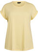 T-shirt met korte mouwen van katoenmix, Geel, Packshot image number 0