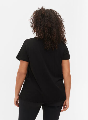 Sport-T-shirt met print, Black w. LFT, Model image number 1