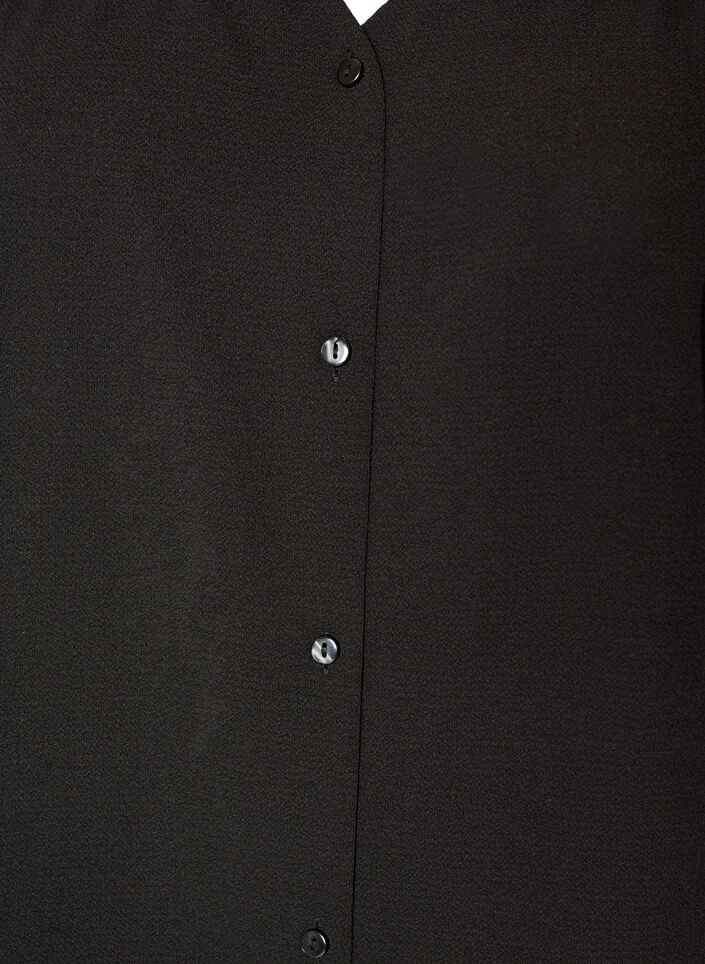 Shirtblouse met 1/2 mouwen, Zwart, Packshot image number 2
