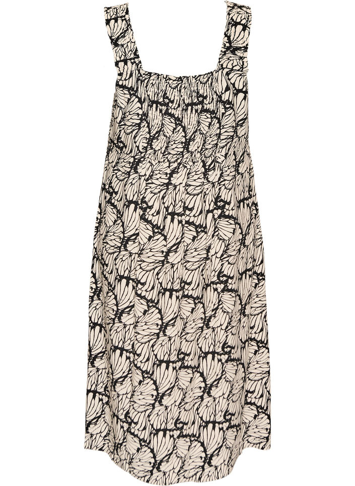 Zomerjurk met brede bandjes, Zwart, Packshot image number 1