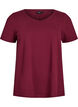 Basic effen katoenen t-shirt, Donker Bordeaux, Packshot image number 0