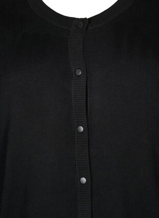 Gebreid vest van viscose met knopen, Black, Packshot image number 2
