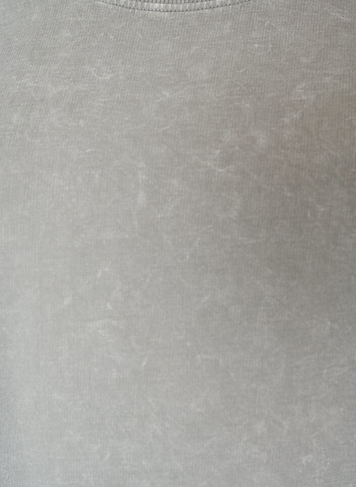 Losse T-shirt jurk met kanten afwerking, Grijs, Packshot image number 2
